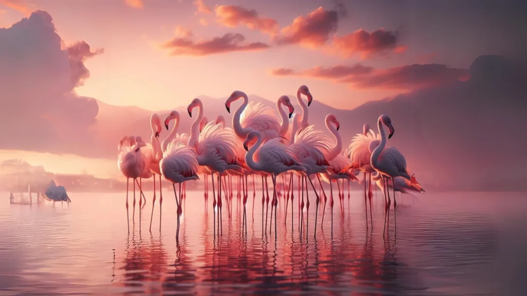 Why are flamingos pink?